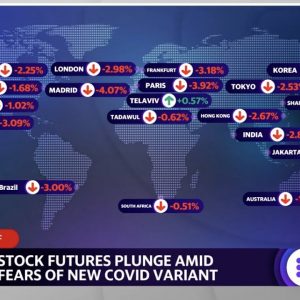 Stocks down after discovery of new COVID-19 variant